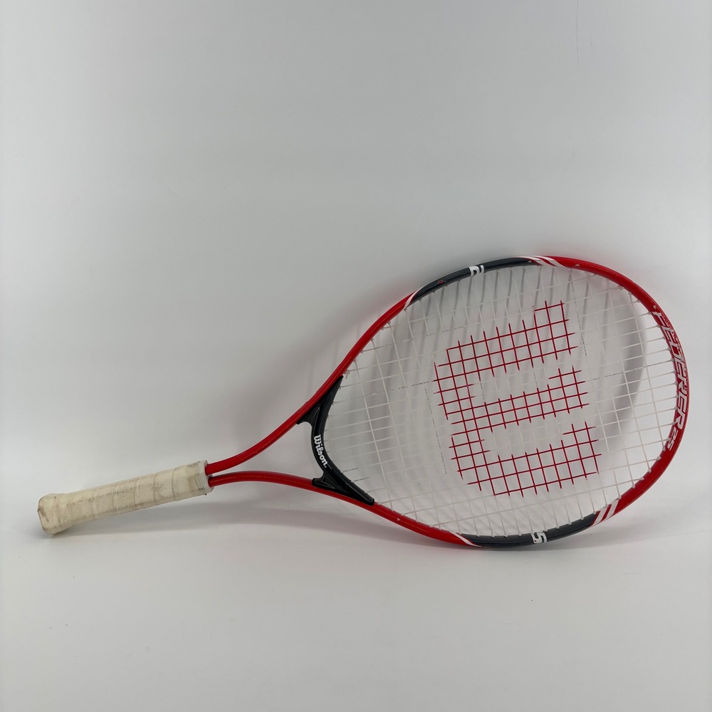 Wilson Federer 25 Junior Tennis Racket Red Black 3 7/8 Grip Size Ages 9-10 Youth